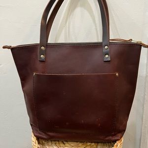 Portland Leather Goods medium zipper tote.